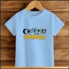 Çocuk Mavi Pamuklu Baskili T-shirt